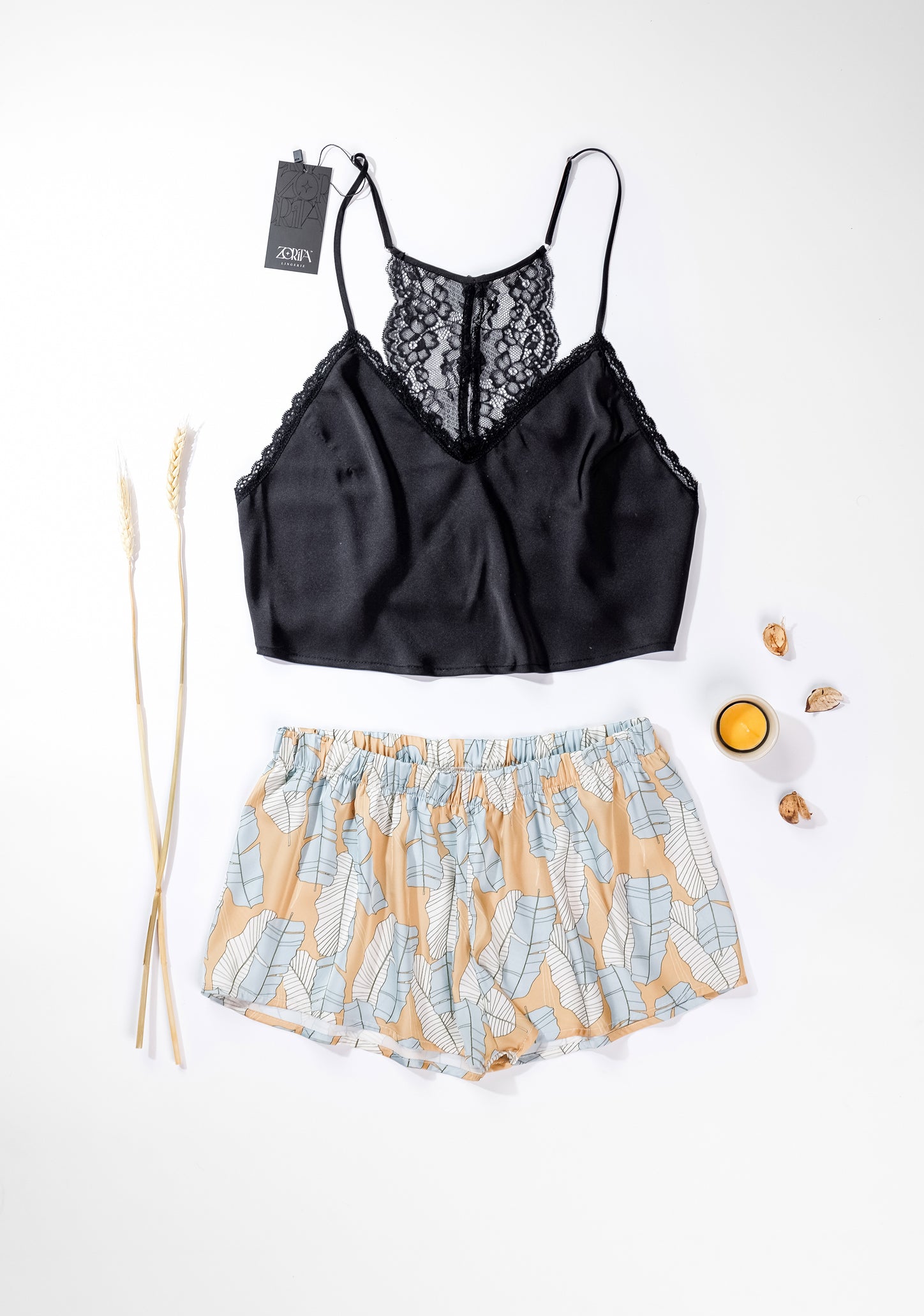 Pajama short set
                   |  |